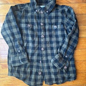 Duluth Trading Co Olive & Black Kids Plaid Button-Down Shirt